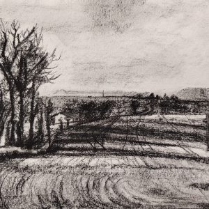 paysage au fusain