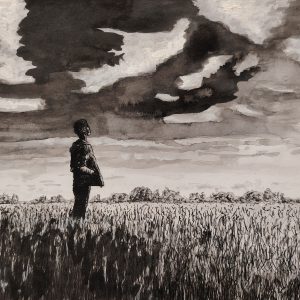 dessin encre paysage